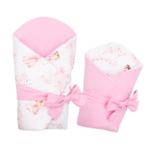 Dubbelzijdige Baby Omslagdoek 80x80 cm - Roze Fairies