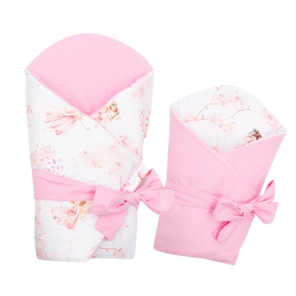 Dubbelzijdige Baby Omslagdoek 80x80 cm - Roze Fairies