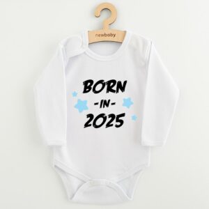 Romper - Lange Mouwen - BORN IN 2025 - 100% Katoen - Drukknopen