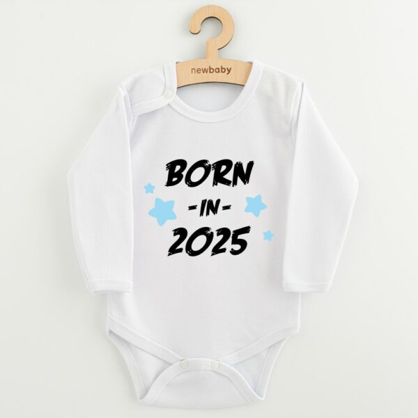 Romper - Lange Mouwen - BORN IN 2025 - 100% Katoen - Drukknopen