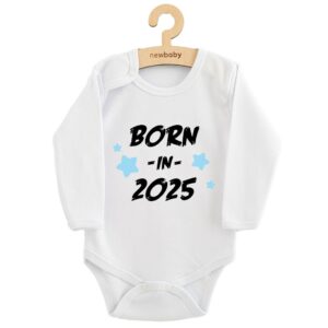 Romper - BORN IN 2025 - Lange mouw - 100% Katoen - OEKO-TEX gecertificeerd