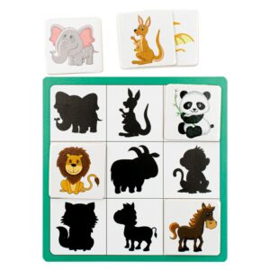 Educatief Dierenherkenning Spelbord - Silhouet matchen