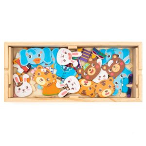 Montessori Houten Dierenpuzzel - Kleurrijk Speelgoed