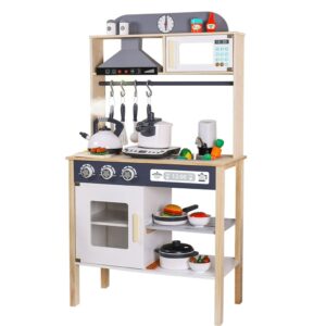 Scandi Montessori Houten Speelkeuken met Keukengerei