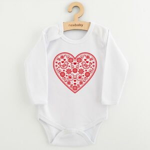 Babyromper - Rode hartprint - Folkloristische motieven