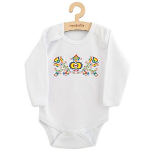 Baby bodysuit - Lange mouwen - Folkloristisch patroon - 100% katoen