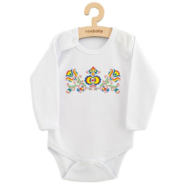 Baby bodysuit - Lange mouwen - Folkloristisch patroon - 100% katoen