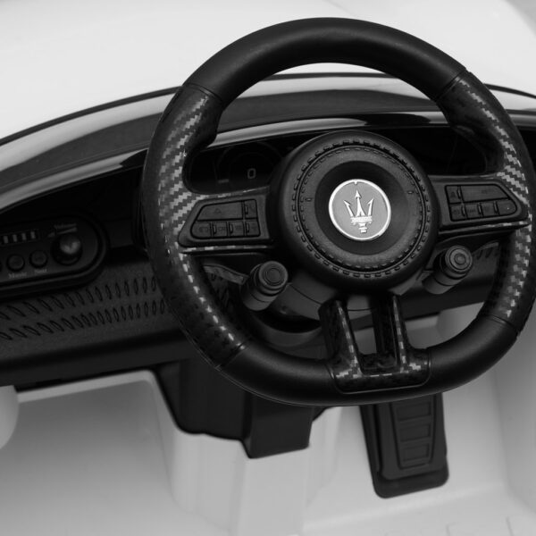 Elektrische Speelauto Maserati GranTurismo Wit – Luxe Kindervoertuig met Afstandsbediening - Afbeelding 4