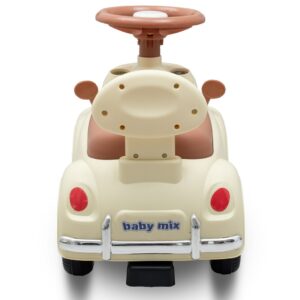 Baby Kiddo Cruiser Loopauto Beige – Retro Stijl en Veiligheid voor Kleintjes