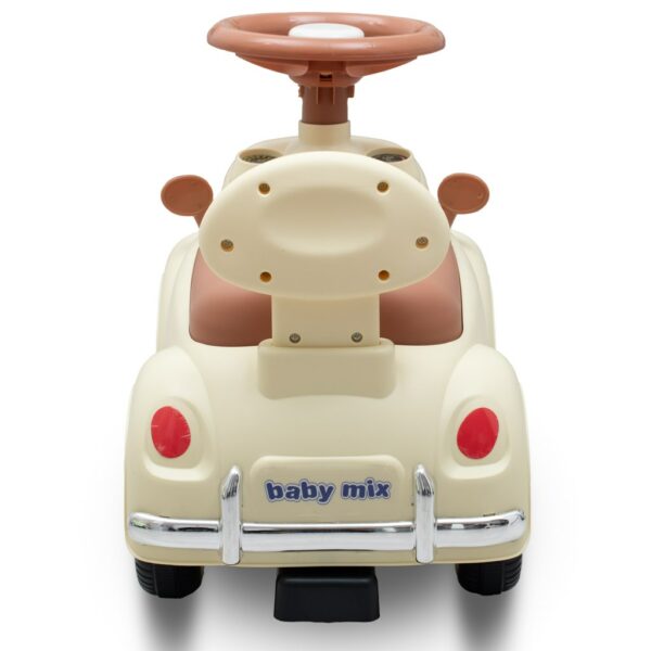Baby Kiddo Cruiser Loopauto Beige – Retro Stijl en Veiligheid voor Kleintjes