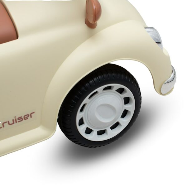 Baby Kiddo Cruiser Loopauto Beige – Retro Stijl en Veiligheid voor Kleintjes - Afbeelding 4