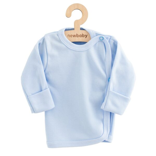 Baby shirt - Lichtblauw - Katoen - Drukknopen - Lange mouwen
