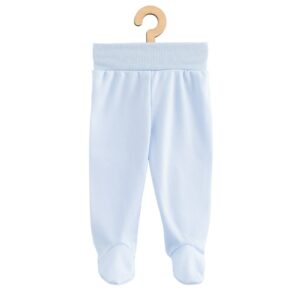 Babybroek met voetjes - Lichtblauw - 100% Katoen - OEKO-TEX Gecertificeerd