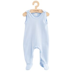 Baby Romper - Blauw - 100% Katoen - Voetjes Inbegrepen
