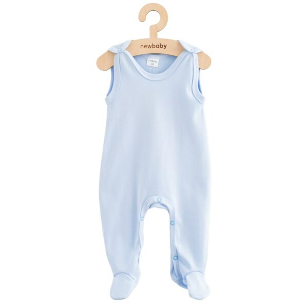 Baby Romper - Blauw - 100% Katoen - Voetjes Inbegrepen