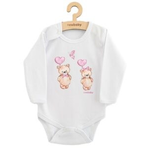 Baby bodysuit - Print met beertjes en vlinder - 100% natuurlijk katoen