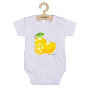 Baby Romper - Korte Mouwen - Citroenprint - 100% Katoen