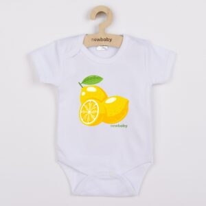 Baby bodysuit - korte mouwen - citroenprint - 100% katoen