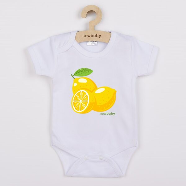 Baby bodysuit - korte mouwen - citroenprint - 100% katoen