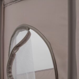 Reisbedje - campingbedje beige - inklapbaar met matras