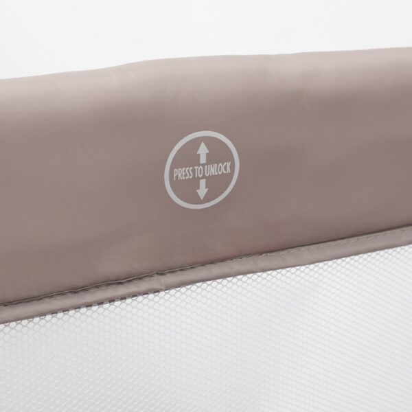 Reisbedje - campingbedje beige - inklapbaar met matras - Afbeelding 2