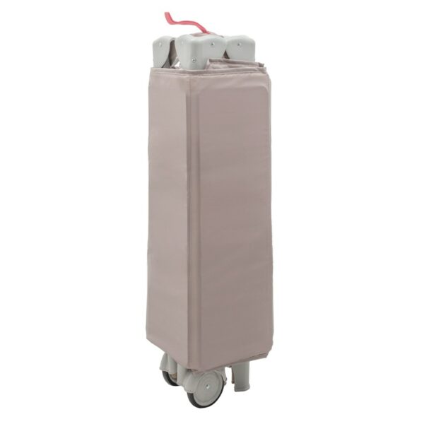 Reisbedje - campingbedje beige - inklapbaar met matras - Afbeelding 3