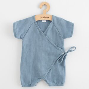 Baby Clothing - Katoen Jumpsuit - Korte Mouwen - Overslagmodel