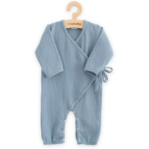 Wikkelromper - 100% Katoen - Katoen - Lange Mouwen - Babyblauw