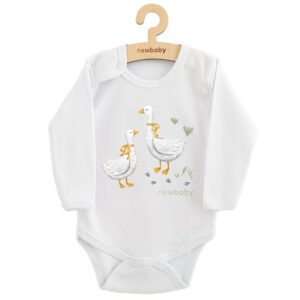 Babybodysuit - Lange mouwen - 100% Katoen - Schattige ganzen print