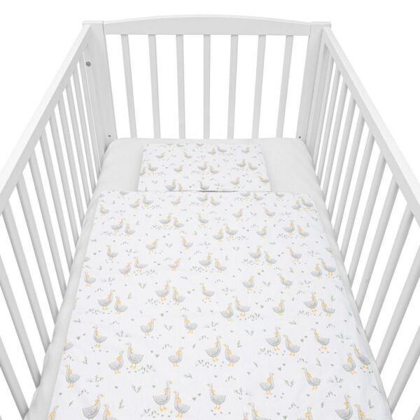 Beddengoedset Baby - Gansjes - Zonder Vulling - Dekbedovertrek 90 x 120 cm