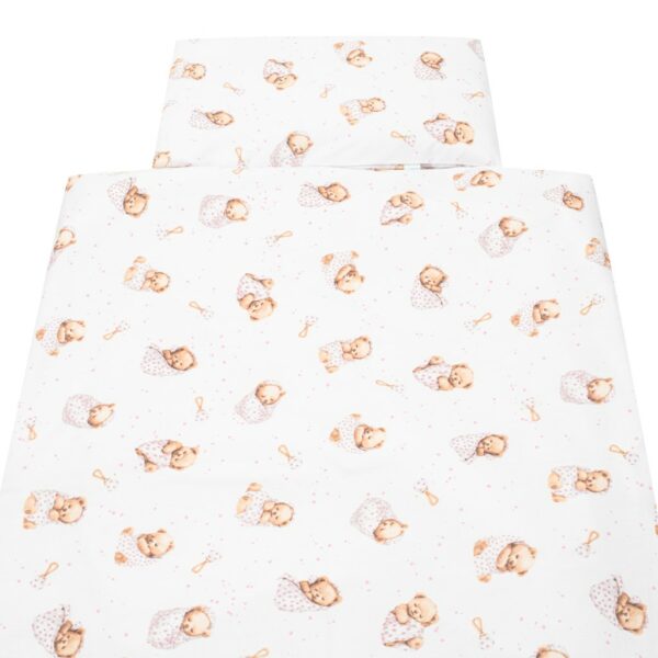 Beddengoedset Baby - Sweet Teddy Bear Roze - Zonder Vulling