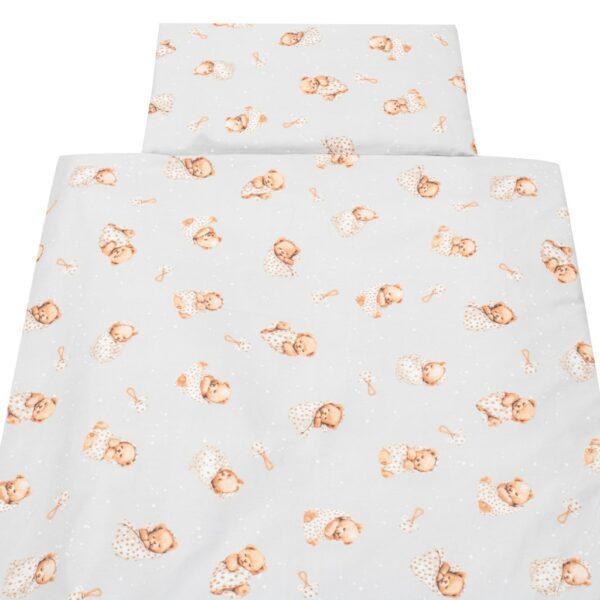 Beddengoedset Baby - Sweet Teddy Bear Grijs - Zonder Vulling
