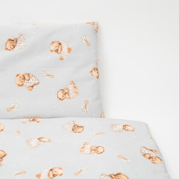 Beddengoedset Baby - Sweet Teddy Bear Grijs - Zonder Vulling - Afbeelding 2