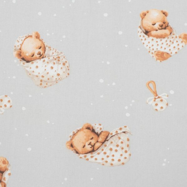 Beddengoedset Baby - Sweet Teddy Bear Grijs - Zonder Vulling - Afbeelding 4