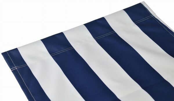 Beukenhouten Tuin- en Strandstoel blauw-wit – inklapbaar en comfortabel - Afbeelding 2