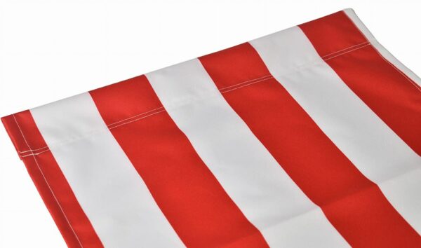 Beukenhouten Tuin- en Strandstoel rood-wit – inklapbaar en comfortabel
