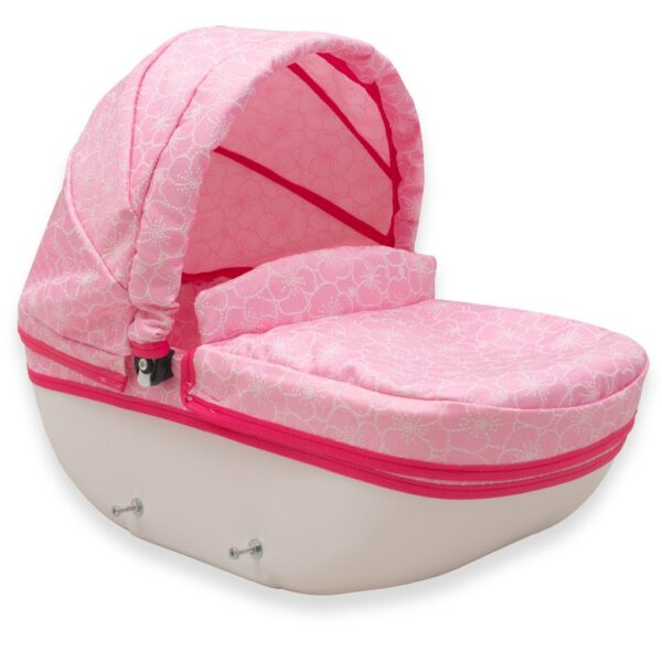 Poppenwagen - COMFORT Roze - Luxe Wiegwagen - Verstelbare Handgreep - Afbeelding 2