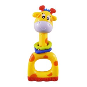 Giraffe Rammelaar Geel - Veilig Babyspeelgoed
