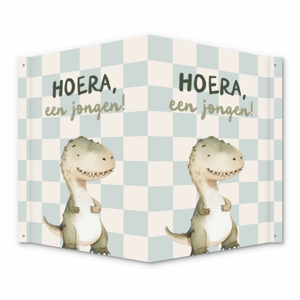 Raambord Hoera een Jongen Dino – Geboorteaankondiging