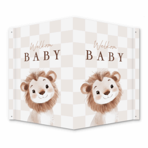 Raambord Welkom Baby Leeuw – Geboorteaankondiging