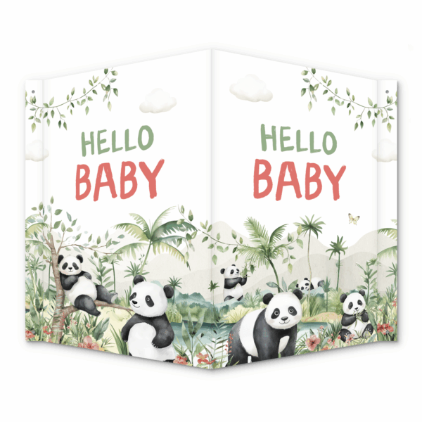 Raambord Hello Baby Panda – Geboorteaankondiging